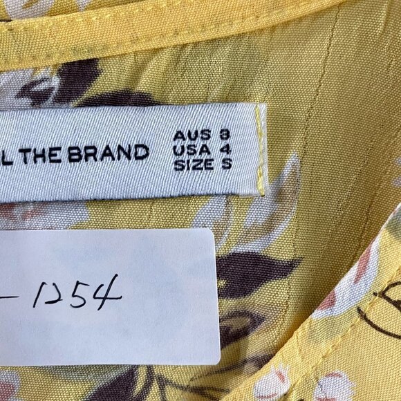 Faithful The Brand‎ Jeanette Pomeline Dress Size 4 Floral Yellow Rayon DR-1254 - Picture 8 of 10